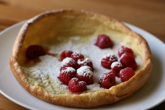 Dutch baby with berries